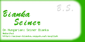 bianka seiner business card